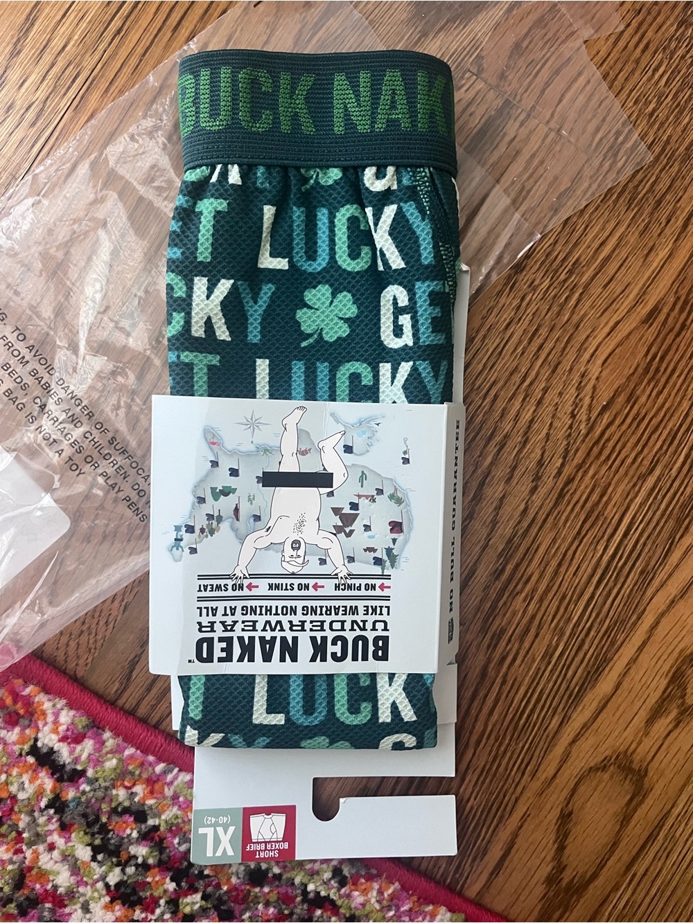 NWT Buck Naked men’s short boxer brief! Size Xl